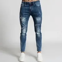 Erkek Yüksek Bel Slim Fit İngiliz Tarzı Kot Pantolon Taşlanmış Koyu Renk Hızlı Kuruyan Nefes Alabilen Özelleştirilebilir Renkler ve Bedenler