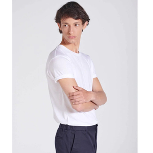 Camiseta de manga corta para hombre, camisetas de algodón con cuello redondo, camiseta interior para hombre, camisetas absorbentes de humedad de rayón de Bambú - Product Image 1