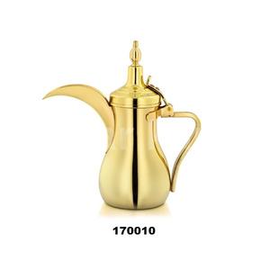 Bouilloire à thé en acier inoxydable argent et or de vente chaude avec couvercle et poli brillant belle bouilloire à thé au design classique pour restaurant - Product Image 1