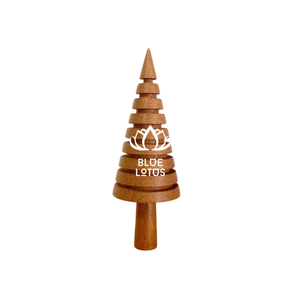 Árbol de Navidad de madera Natural Simple de Loto Azul para decoraciones navideñas cálidas y rústicas 2024 - Product Image 1