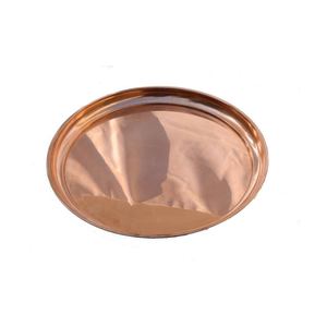 Assiettes de présentation en cuivre martelé et poli, écologiques, pour table de fête, style classique, décoration de table, artisanat Saniya - Product Image 3