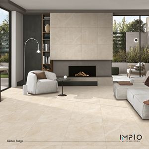 Azulejos Beige Mármoles 600*600mm y 600*1200mm Azulejos de piso de cuerpo completo clásicos modernos Superficie de brillo dorado Fabricado directamente en la India - Product Image 3