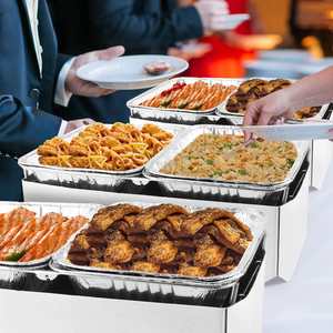 Plateau de service chauffe-plat en <span class=keywords><strong>aluminium</strong></span> jetable, pour fête, événement, Buffet, chauffe-plat - Product Image 5