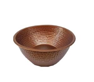 Table de fantaisie martelée en cuivre de créateur unique cuivré décoratif avec poignée bol de pédicure en cuivre classique fait à la main - Product Image 6