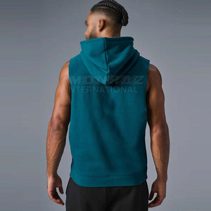 Professional Logo Custom Printed Fine Quality OEM Services Reasonable Price Latest Style <b>Sleeveless</b> <b>Hoodies</b> - Product Image 3