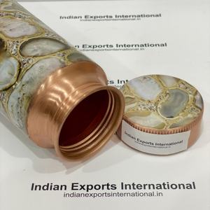 IEI 22 Personnalisable 1 litre pur cuivre émail Drinkware Outdoor Stone Look Eco-Friendly Portable pour une utilisation à domicile et au bureau. En plein air. - Product Image 4