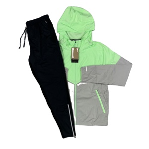 Sweat-shirt à capuche zippé et short streetwear coupe-vent pour hommes, personnalisé et élégant, doublé de maille, en molleton de coton épais - Product Image 6