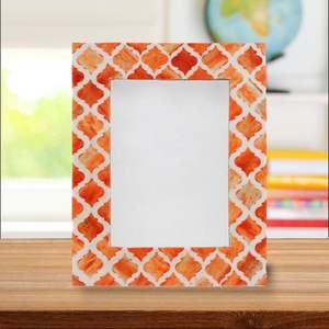 Marco de madera con incrustaciones de hueso de diseño étnico hecho a mano, marco de fotos de mesa hecho a mano para decoración de interiores - Product Image 5