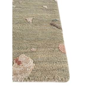 Tapis Kavi vert noué à la main en laine et soie de bambou, motif abstrait, pour couloir, chambre, mur à mur, pour adolescents - Esk-321 - Product Image 4