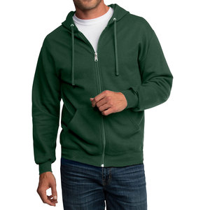 Sweat à capuche zippé intégral pour homme, en molleton épais 220g, mélange de coton, écologique, décontracté, mode, vente en gros, prix bas - Product Image 1