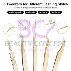 Good Seller Top Product Straight and Curved Straight Isolation Volume Easy <b>Fanning</b> Eyelash Extension Grafted Tweezers - Product Image 2