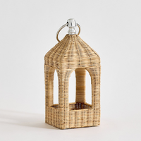 Lanterne en rotin écologique tressée à la main, porte-bougie chauffe-plat, ornement, accessoires de décoration intérieure, taille personnalisée OEM/ODM