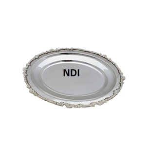 Plateau de service décoratif fait main en métal de conception martelée avec forme personnalisée de finition polie pour les aliments sucrés - Product Image 4