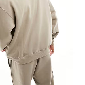 Diseño elegante para hombre de gran tamaño con capucha sólido de talla grande ligero antiarrugas cómodo chándal transpirable de alta calidad - Product Image 6