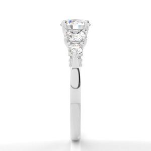 Joyería de diseño clásico, compromiso de 0,85 quilates, anillos de oro blanco, ajuste de punta, corte redondo, Diamante cultivado en laboratorio, anillo de promesa de boda - Product Image 4