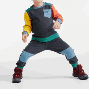 ชุดเสื้อผ้าเด็กฤดูร้อนสั่งทำขายส่ง ชุดวอร์มคอกลมผ้าฝ้าย ชุดจ็อกกิ้งไซส์ใหญ่สำหรับเด็ก พิมพ์ลายกันลม - Product Image 2