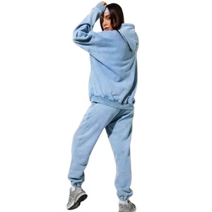 Conjunto de Sudadera Holgada Informal de Invierno y Pantalones Cortos Deportivos, 2 Piezas, Tejido de Punto, 100% Algodón, Estilo Urbano para Hombre y Mujer - Product Image 6