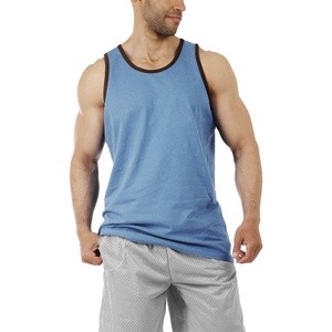 Débardeur sans manches gris pour homme, col rond, tricoté, couleur unie, respirant, décontracté, pour l'entraînement, la salle de sport, le quotidien - Product Image 5
