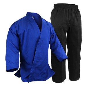 Uniforme de karaté personnalisé de couleur bleue et noire pour hommes OEM Arts martiaux Tendance Uniforme de karaté en coton - Product Image 2