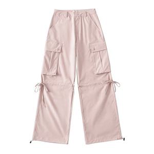 กางเกงคาร์โก้ผู้หญิงสไตล์ลำลองสำหรับฤดูใบไม้ร่วง กำลังเป็นที่นิยม ทรงขาตรง คุณภาพสูง ผลิตจากวัสดุรักษ์โลก รับสกรีนโลโก้ ขนาดและราคาตามสั่ง น้ำหนักเบา - Product Image 3
