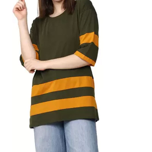 2024 en stock, diseño elegante, top de manga corta, color simple, contrastante, gama alta, camisa de lujo para mujer, camisa de punto para mujer al por mayor - Product Image 5