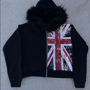 เสื้อฮู้ดผ้าฝ้าย100% ระบายอากาศได้ดีแขนยาวแบบปรับแต่งได้สำหรับฤดูหนาว - Product Image 6