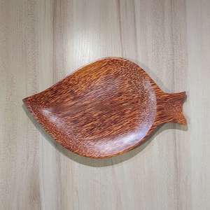 Assiette en bois de noix de coco écologique Vaisselle naturelle Plat de service écologique fabriqué à la main Exportation en vrac du Vietnam - Product Image 4