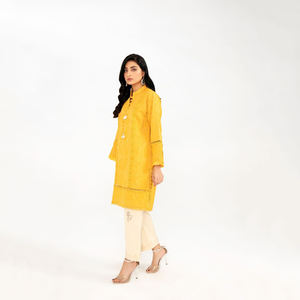 Kurtis pour femmes de haute qualité, design à boutons sur le devant, manches longues, OEM ODM, vêtements décontractés pour femmes 2022 - Product Image 2