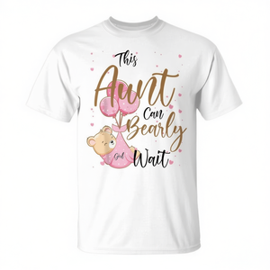 Camiseta para bebé niña Aunt Bearly Wait, camiseta promocional con tema de primavera para Baby Shower - Product Image 2