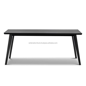 Ensemble table à manger rectangulaire moderne de 6 places Mobilier en bois massif pour restaurant, hôtel, cuisine, extérieur et bar Élégant et élégant - Product Image 2