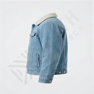 Nouvelle arrivée Veste en jean en coton pour homme Veste en jean personnalisée tendance Hiver Tricoté Durable Vêtement d'extérieur - Product Image 3
