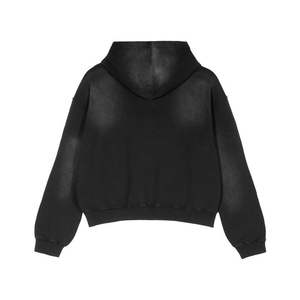 Sudadera con Capucha y Cremallera Personalizada de 350 GSM, Lavada al Ácido y Decolorada por el Sol para Hombre, Mezcla de Algodón y Poliéster de Alta Calidad - Product Image 2