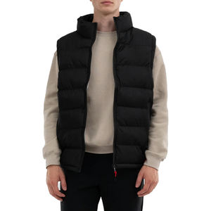 Chaleco de burbujas transpirable impermeable con cuello levantado de lona ligera personalizada de talla grande para hombre de invierno - Product Image 1