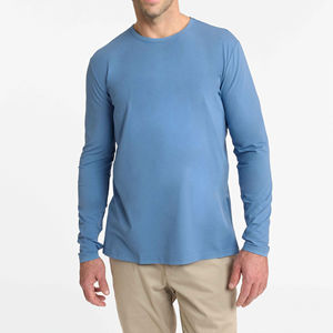 Camiseta de Manga Larga para Hombre 100% Algodón Orgánico, Corte Clásico Formal, Comodidad para Toda Temporada, Disponible en Varios Colores - Product Image 5