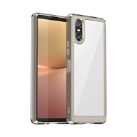 Nouvelle Coque de Téléphone en TPU Souple Transparente en Acrylique Colorée avec Boutons Électroplaqués pour iPhone 1, 5, 10, VI