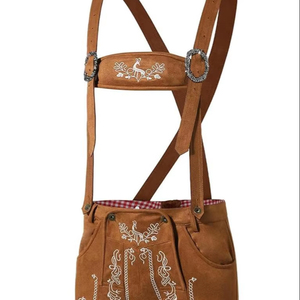 Pantalones cortos Shemax Trachten para hombre Lederhosen gris sombreado OEM personalizado nuevo bávaro Oktoberfest Lederhosen - Product Image 1