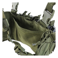 Plate-forme de poitrine compacte avec sangles réglables et système MOLLE pour l'organisation de l'équipement tactique et le transport quotidien