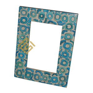 Marco de fotos de madera de resina hecho a mano indio más vendido diseños personalizados imagen de hueso de cuerno de alta calidad Logotipo de Metal precio al por mayor - Product Image 3