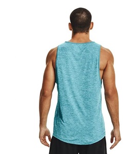 Camiseta sin mangas con logotipo de diamantes de imitación de lujo personalizado, camiseta sin mangas lavada Retro para hombre, chaleco deportivo, camiseta sin mangas de entrenamiento para hombre, camiseta de retazos de malla - Product Image 4