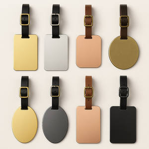 Accesorios de bolsa personalizados Logotipo en blanco a granel Etiqueta de equipaje de metal personalizada - Product Image 4
