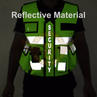 Gilet de sécurité réfléchissant haute visibilité unisexe en polyester 100% avec fermeture éclair avant, design OEM Golden Weather, gilet tactique