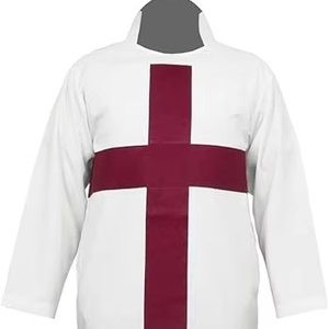 Túnica de Preceptor Templario Masónico, Tejido Duradero, Mezcla de Algodón, Tallas de la S a la 3XL |   Uniforme de Regalia de Caballeros - Product Image 1