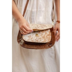 LW Genuine Leather and Real Fur Handbag with Single Strap <b>Unique</b> Stylish Vintage Women's Sling Bag Dressy and Portable - Product Image 2