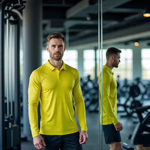 Ropa deportiva Athletic Polo Shirts Hombres Personalizar Gimnasio Muscle Polo Camisetas Hombres Alta calidad 100% Poliéster Polo Hombres - Product Image 3