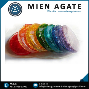 แผ่นรองแก้วออร์กอนจากหินธรรมชาติคุณภาพเยี่ยม สำหรับตกแต่งบ้าน ของขวัญ ผลิตภัณฑ์บำบัด พร้อมเศษหินธรรมชาติจำนวนมาก - Product Image 6