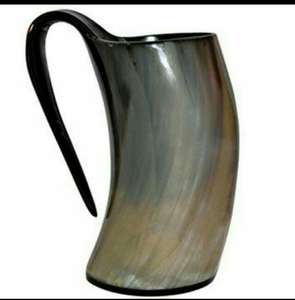 Authentique fait à la main Viking Horn Cow Beer Mug Festival Tankard pour Cosplay Events Animal Style - Product Image 6