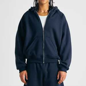 100% algodón Unisex Zip Up Hoodie Vintage Wash con logotipo personalizado Screen Print Rhinestones Zip UP Hoodies Sudaderas con capucha duraderas para hombres - Product Image 3