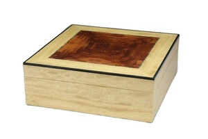 Caja de Almacenamiento de Joyería de Madera con Incrustaciones de Resina Multicolor Rectangular Hecha a Mano al por Mayor 2023 - Product Image 2