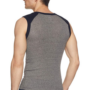 เสื้อกล้ามผู้ชายผ้าสแปนเด็กซ์ไม้ไผ่เสื้อกล้ามใส่เล่นยิมเสื้อท่อนบนเพาะกายยิมฟิตเนส - Product Image 4