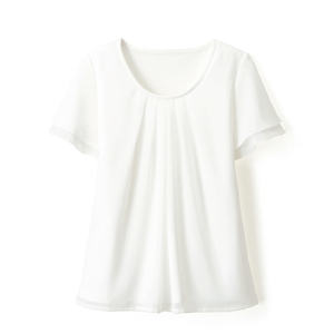 เสื้อเบลาส์ M White T รุ่น WP324-7 แขนระบายสไตล์วินเทจ ทรงเข้ารูป สไตล์ลำลอง แขนสั้นครึ่งแขน ผ้าฝ้าย สำหรับฤดูร้อน ฤดูใบไม้ร่วง ฤดูใบไม้ผลิ - Product Image 1